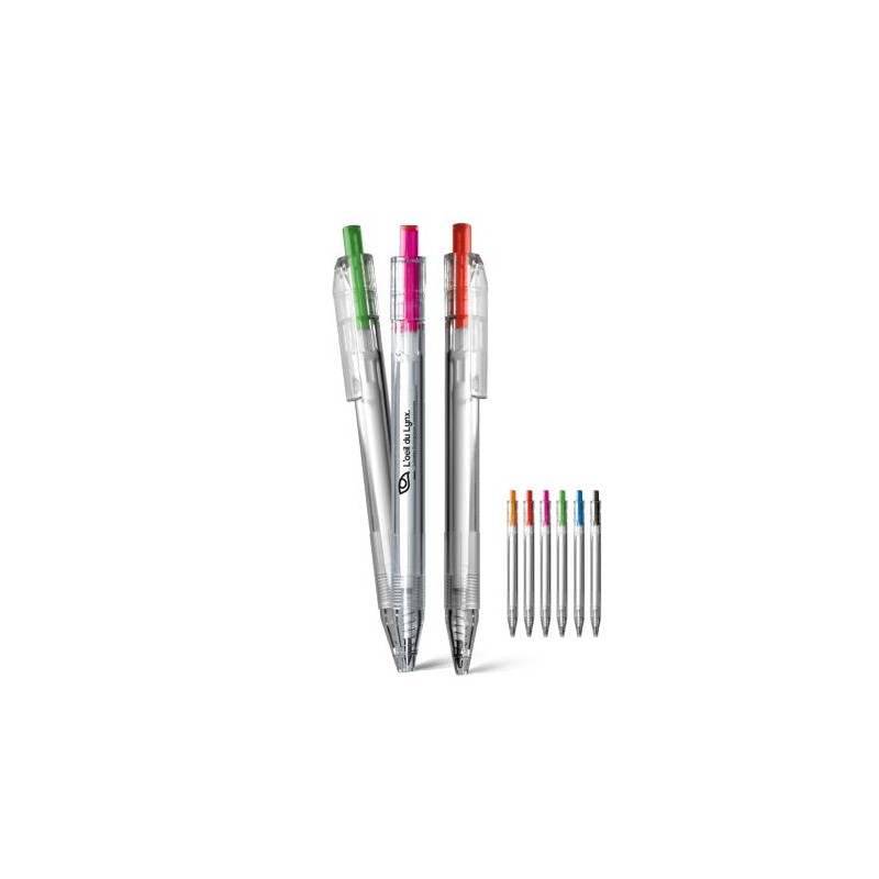 Stylo Bille Éco-responsable en rPET - Écriture Bleue Personnalisée pas cher marquage laser ultra précis