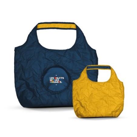 Sac Shopping Pliable Éco-responsable Bicolore 20L en rPET - Personnalisé goodies entreprise design