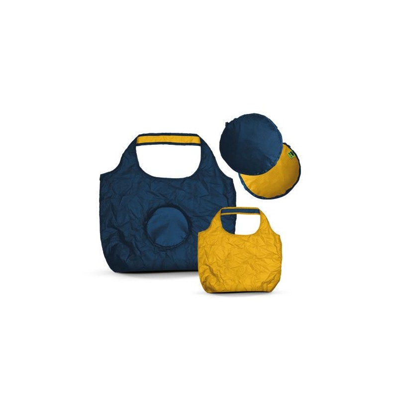 Sac Shopping Pliable Éco-responsable Bicolore 20L en rPET - Personnalisé goodies personnalisé en stock