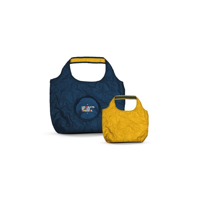 Sac Shopping Pliable Éco-responsable Bicolore 20L en rPET - Personnalisé accessoire événementiel unique