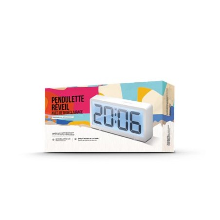 Pendulette Réveil Éclairant Personnalisée - Horloge de Bureau marquage laser ultra précis