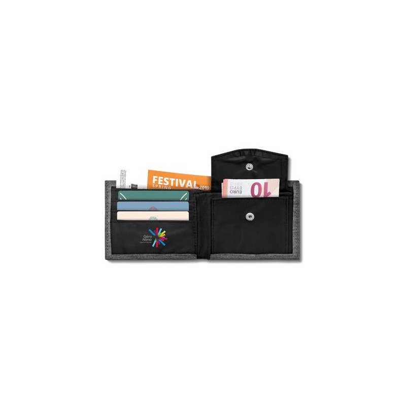 Porte-monnaie Éco-responsable Anti RFID en rPET - Sécurisé et Pratique personnalisation rapide en France