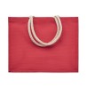 Sac Shopping Éco-responsable Personnalisé en Jute Élégant AURA Matières : jute Couleurs : rouge marquage laser ultra précis