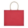 Sac Shopping Éco-responsable Personnalisé en Jute Élégant AURA Matières : jute Couleurs : rouge livraison express 24h 48h