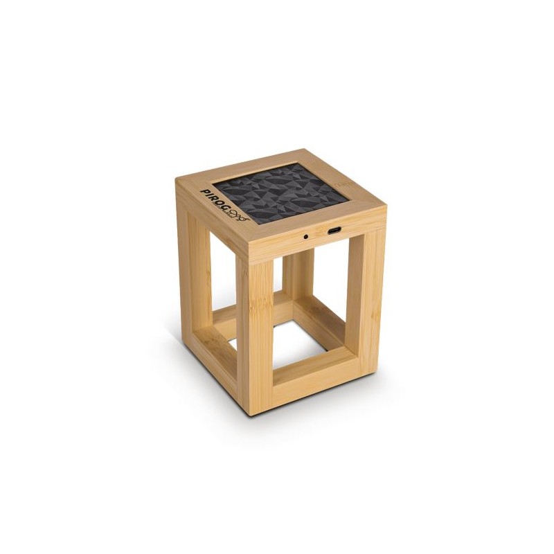 Lampe Solaire Éco-responsable et Élégante en Bambou Personnalisée pas cher marquage laser ultra précis