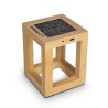 Lampe Solaire Éco-responsable et Élégante en Bambou Personnalisée pas cher marquage laser ultra précis
