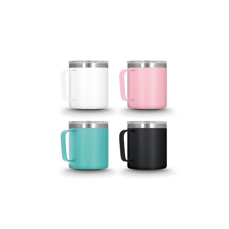 Mug isotherme double paroi inox avec couvercle personnalisé idéal cadeau entreprise impression haute définition