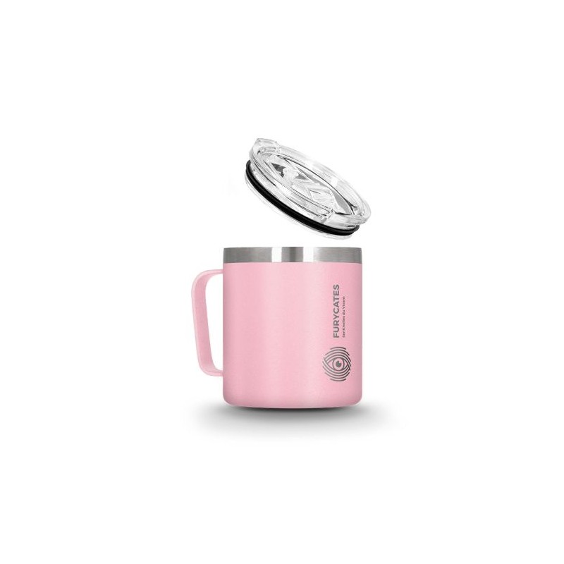Mug isotherme double paroi inox avec couvercle personnalisé idéal cadeau entreprise goodies entreprise design