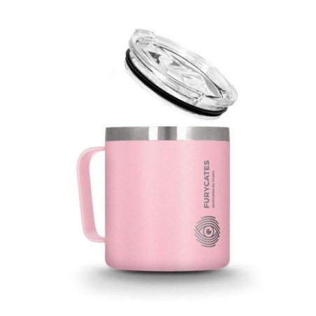 Mug isotherme double paroi inox avec couvercle personnalisé idéal cadeau entreprise goodies entreprise design