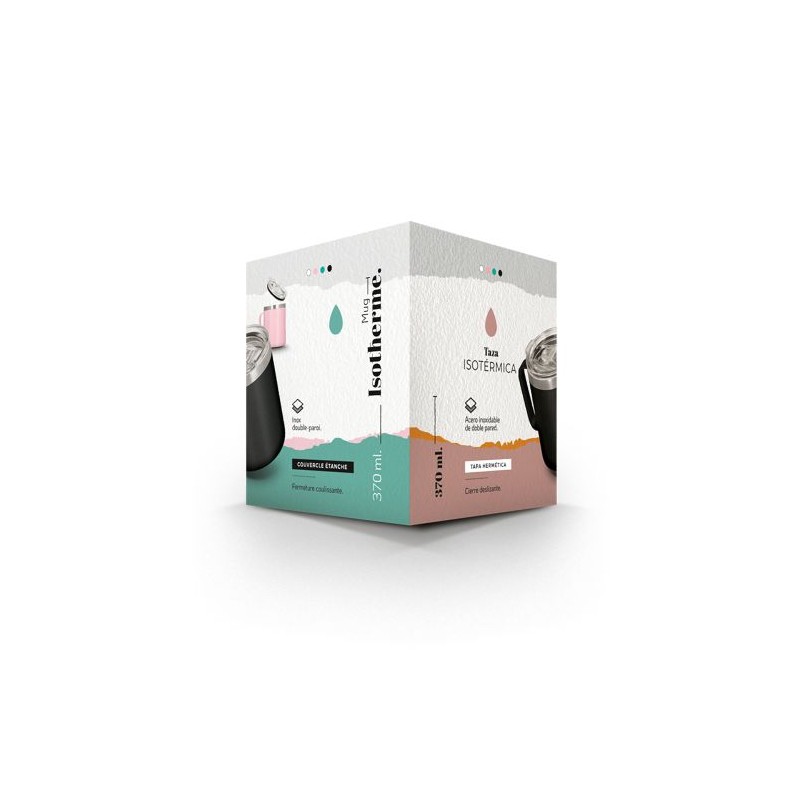 Mug isotherme double paroi inox avec couvercle personnalisé idéal cadeau entreprise personnalisation sur mesure