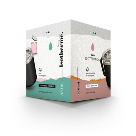 Mug isotherme double paroi inox avec couvercle personnalisé idéal cadeau entreprise personnalisation sur mesure