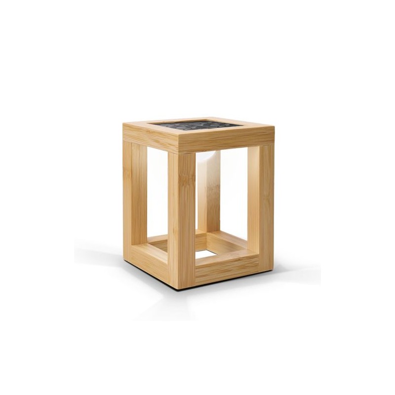 Lampe Solaire Éco-responsable et Élégante en Bambou Personnalisée pas cher livraison express 24h 48h