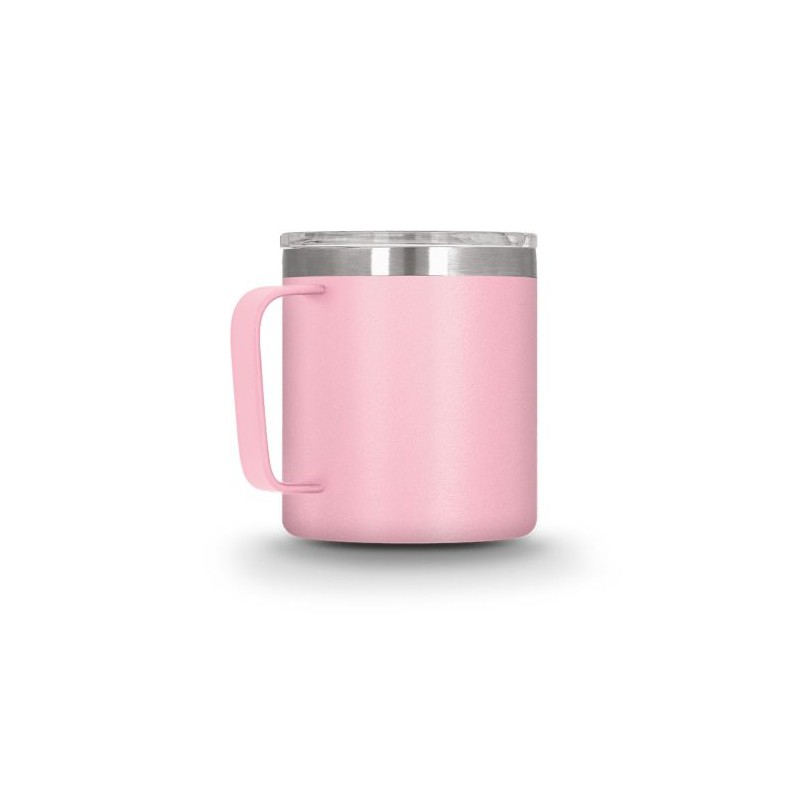 Mug isotherme double paroi inox avec couvercle personnalisé idéal cadeau entreprise goodies publicitaire durable