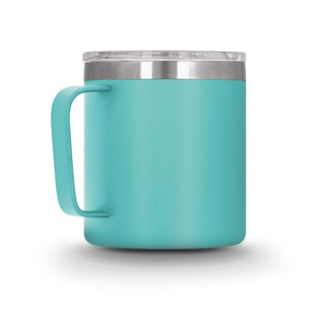 Mug isotherme double paroi inox avec couvercle personnalisé idéal cadeau entreprise goodies publicitaire événementiel