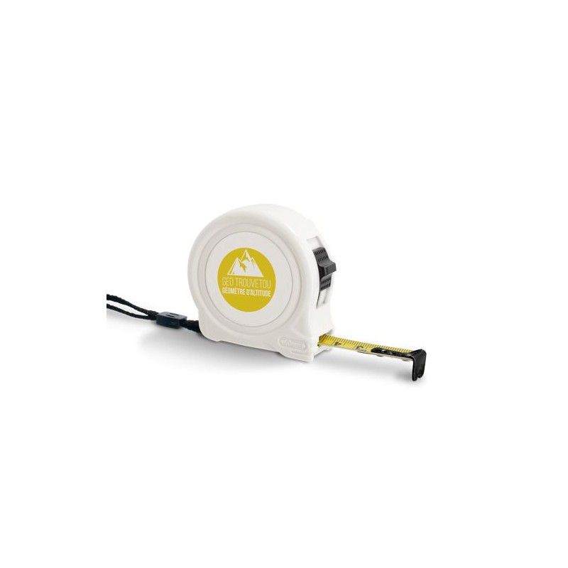 Mètre Ruban Jaune Personnalisable 3m x 16mm cadeau entreprise pas cher