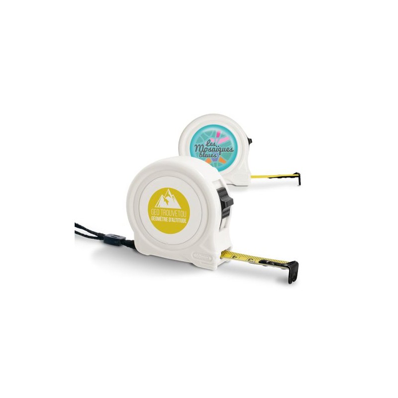 Mètre Ruban Jaune Personnalisable 3m x 16mm marquage laser ultra précis