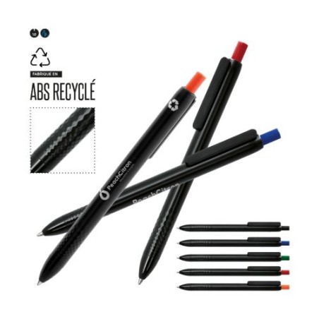 Stylo bille  à encre bleue en matière recyclée - Cadeaux d'entreprise objet promo petit budget
