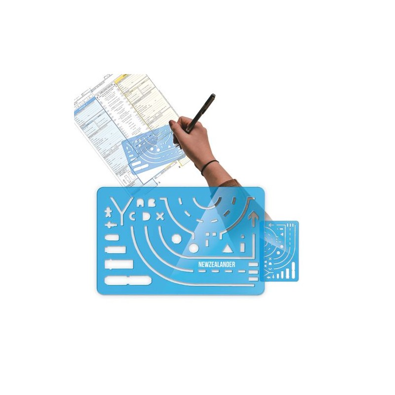 Règle Normographe Éco-responsable 125x80x1,5 mm - Assistant du Constat Amiable