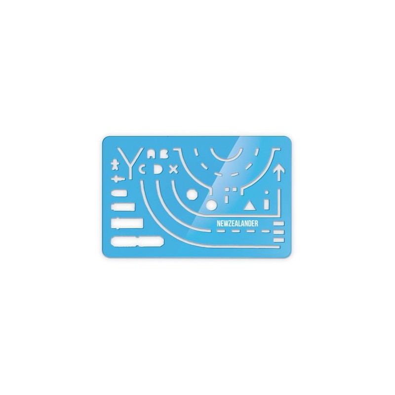 Règle Normographe Éco-responsable 125x80x1,5 mm - Assistant du Constat Amiable cadeau entreprise pas cher