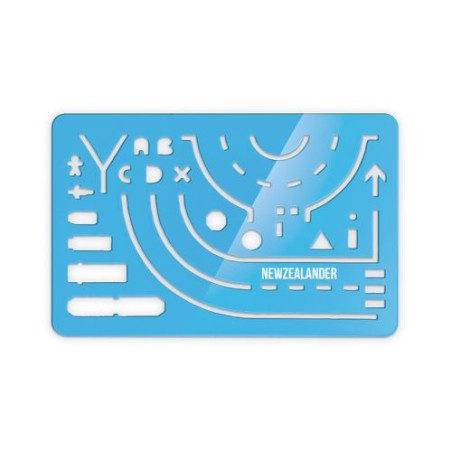 Règle Normographe 125x80 mm - Assistant du Constat Amiable