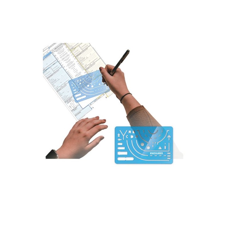 Règle Normographe Éco-responsable 125x80x1,5 mm - Assistant du Constat Amiable goodies publicitaire événementiel