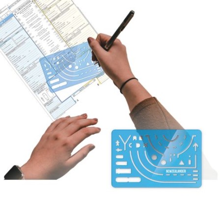 Règle Normographe 125x80 mm - Assistant du Constat Amiable