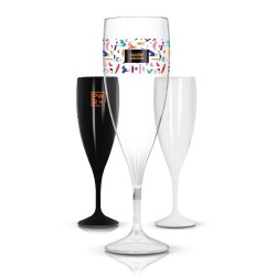 Flûte à Champagne Réutilisable en Plastique Éco-responsable Tritan 14 cl Ras Bord