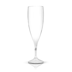 Flûte à Champagne Réutilisable en Plastique Éco-responsable Tritan 14 cl Ras Bord objet promo petit budget