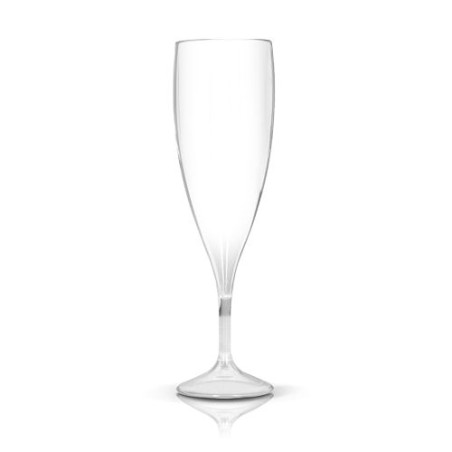 Flûte à Champagne Réutilisable en Plastique Éco-responsable Tritan 14 cl Ras Bord objet promo petit budget