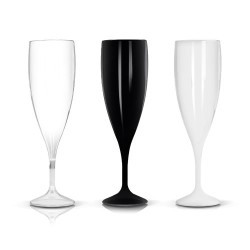 Flûte à Champagne Réutilisable en Plastique Éco-responsable Tritan 14 cl Ras Bord goodies publicitaire événementiel