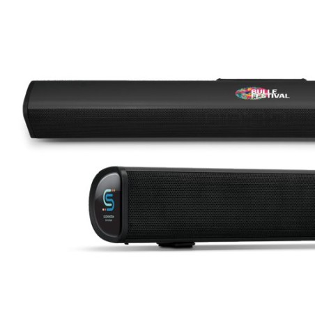 Enceinte Barre de Son Éco-responsable BT5.0 16 W (2x 8 W), Radio FM, Horloge - Son de Qualité Personnalisée cadeau entreprise pa