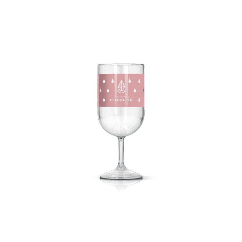 Verre réutilisable incassable en plastique Tritan 18 cl personnalisé Ras Bord goodies entreprise design