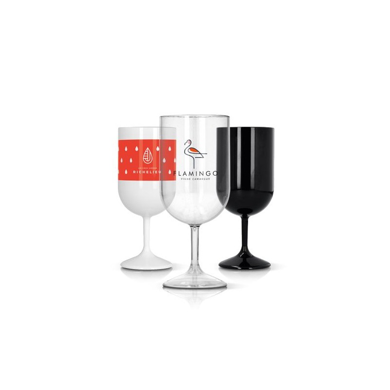 Verre réutilisable incassable en plastique Tritan 18 cl personnalisé Ras Bord personnalisable avec votre logo