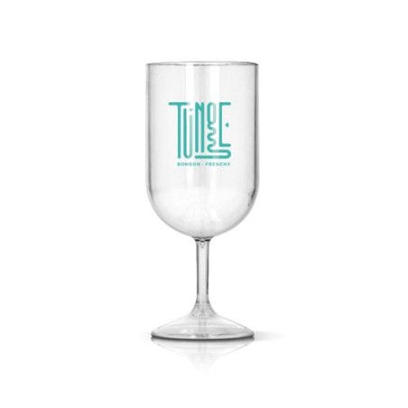 Verre réutilisable incassable en plastique Tritan 18 cl personnalisé Ras Bord cadeau collaborateur premium