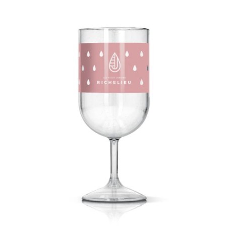 Verre réutilisable incassable en plastique Tritan 18 cl personnalisé Ras Bord accessoire événementiel unique