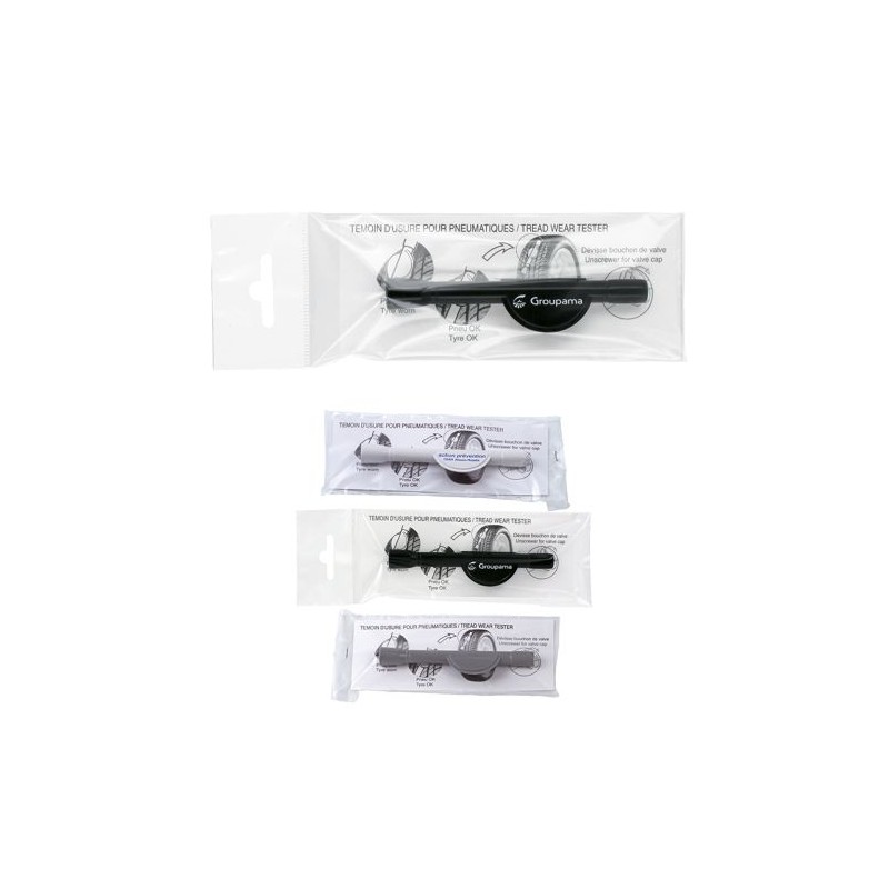 Testeur d'Usure de Pneus Pratique en Sachet Individuel