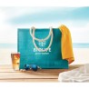 Sac Shopping Éco-responsable Personnalisé en Jute Élégant AURA Matières : jute Couleurs : turquoise personnalisation rapide en F