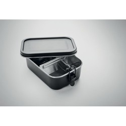 Lunch box en acier inoxydable personnalisée 750ml - CHAN LUNCHBOX COLOUR Matières : acier inoxydable Couleurs : noir impression 