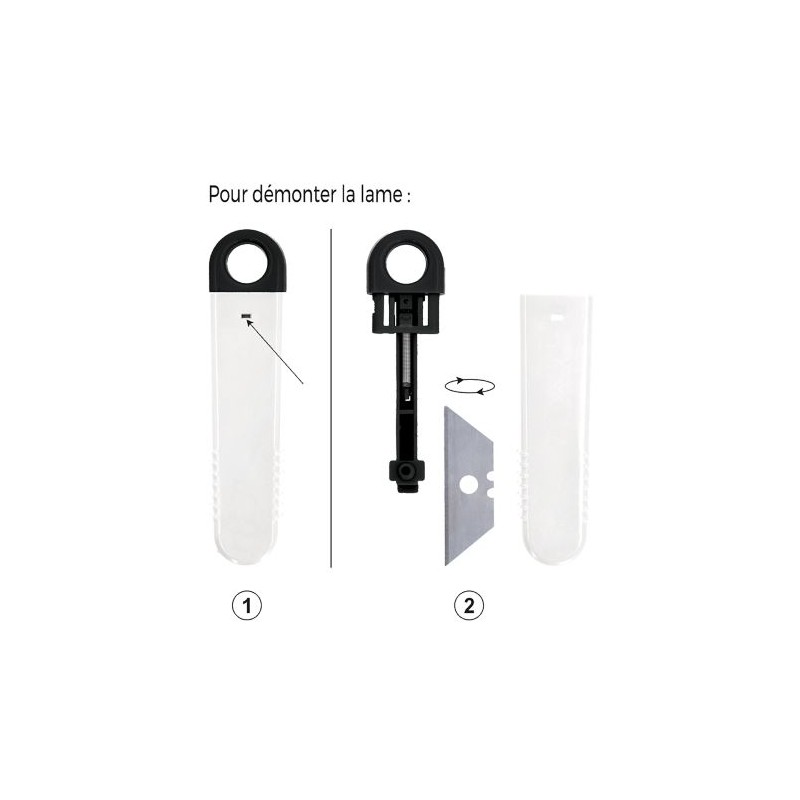 Cutter Plastique à Lame Auto-Rétractable