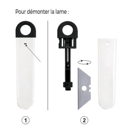 Cutter Plastique à Lame Auto-Rétractable