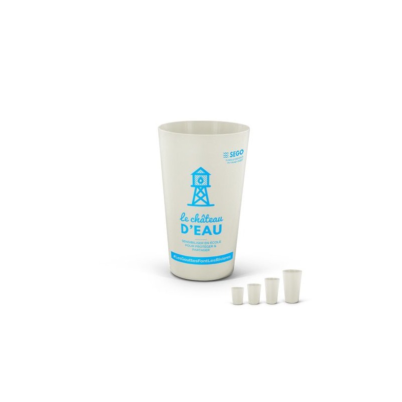 Gobelet Réutilisable Éco-responsable en Biocomposite 30 cl RAS BORD