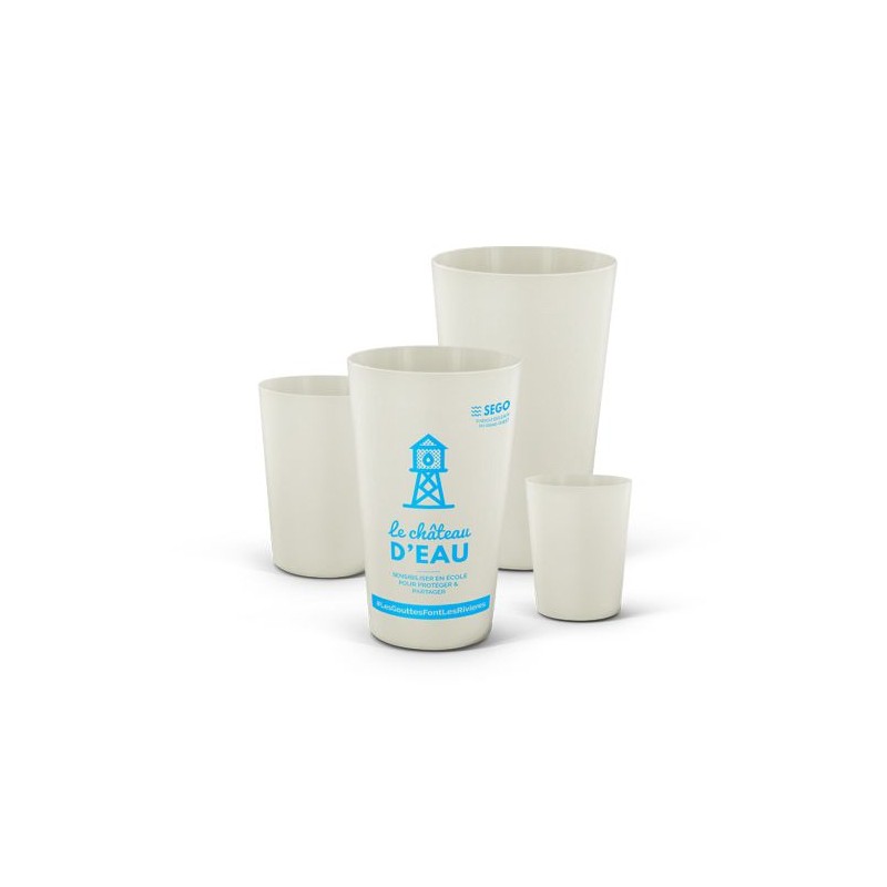 Gobelet Réutilisable Éco-responsable en Biocomposite 30 cl RAS BORD cadeau entreprise pas cher