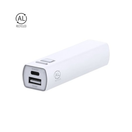Power Bank Personnalisé Éco-responsable Pas Cher - Serdinam Matières : aluminium recyclé  Couleurs : bleu marine personnalisatio
