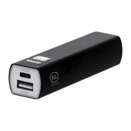 Power Bank Personnalisé Éco-responsable Pas Cher - Serdinam Matières : aluminium recyclé  Couleurs : bleu marine marquage laser 