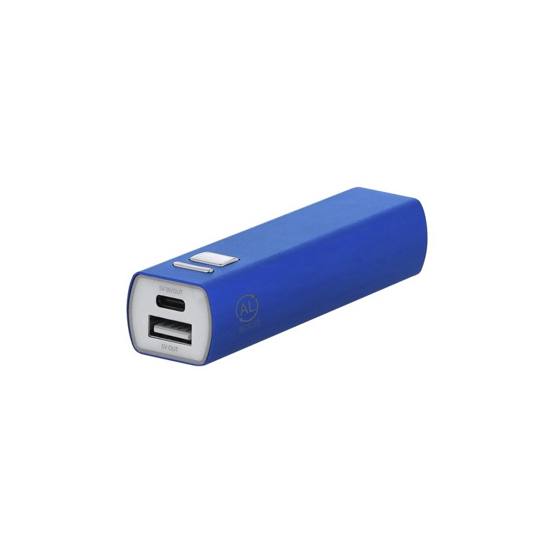 Power Bank Personnalisé Éco-responsable Pas Cher - Serdinam Matières : aluminium recyclé  Couleurs : bleu marine goodies publici