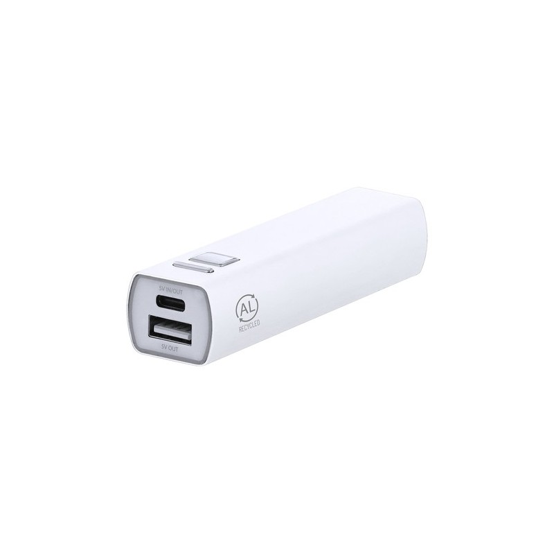 Power Bank Personnalisé Éco-responsable Pas Cher - Serdinam Matières : aluminium recyclé  Couleurs : rouge cadeau entreprise pas