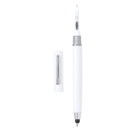 Stylo Nettoyeur Pratique Multifonction Personnalisé Gobit Couleurs : blanc cadeau collaborateur premium