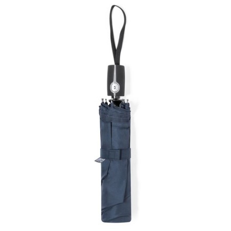 Parapluie Personnalisé Durable pas cher - Krastony Matières : PET recyclé Couleurs : bleu marine objet publicitaire robuste
