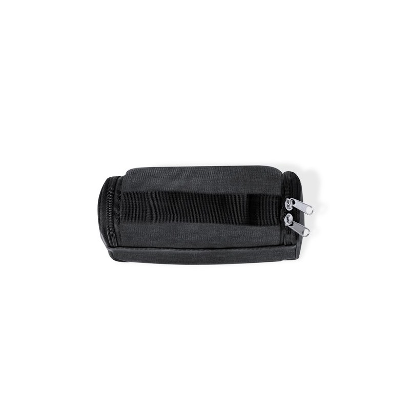 Trousse Éco-responsable Personnalisable Gean Couleurs : noir Matières : polyester recyclé impression logo haute qualité