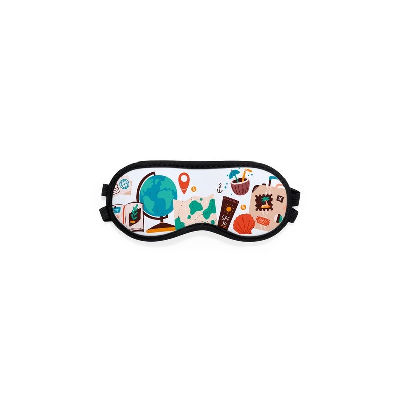 Masque de Voyage Éco-responsable Personnalisé Bien-être Sublimation Ranta Matières : softshell Couleurs : blanc